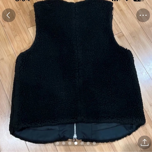 Madewell Size Medium Black Sherpa Vest -excellent Condition - Picture 3 of 8